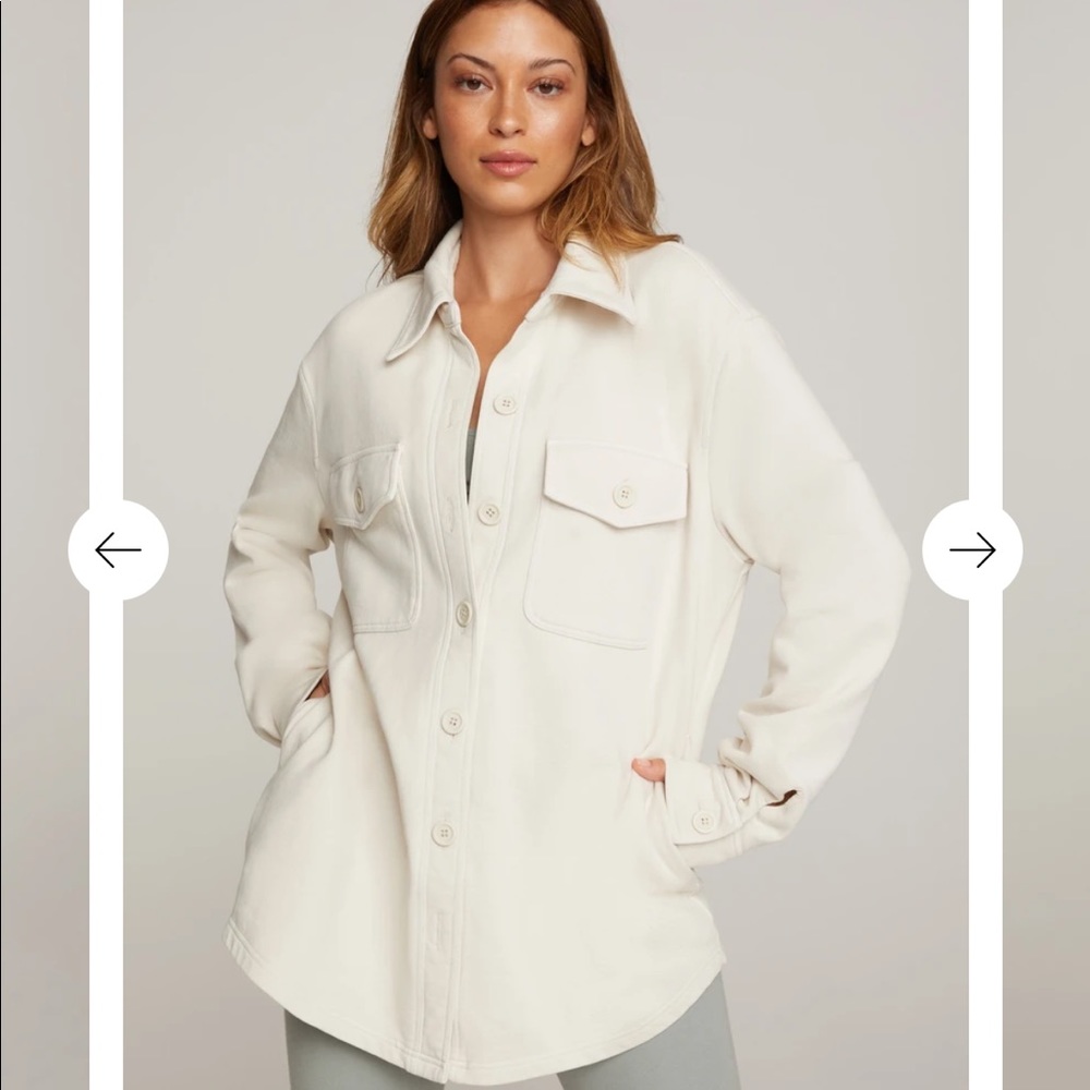 Good American Fleece Shacket SZ 3/4